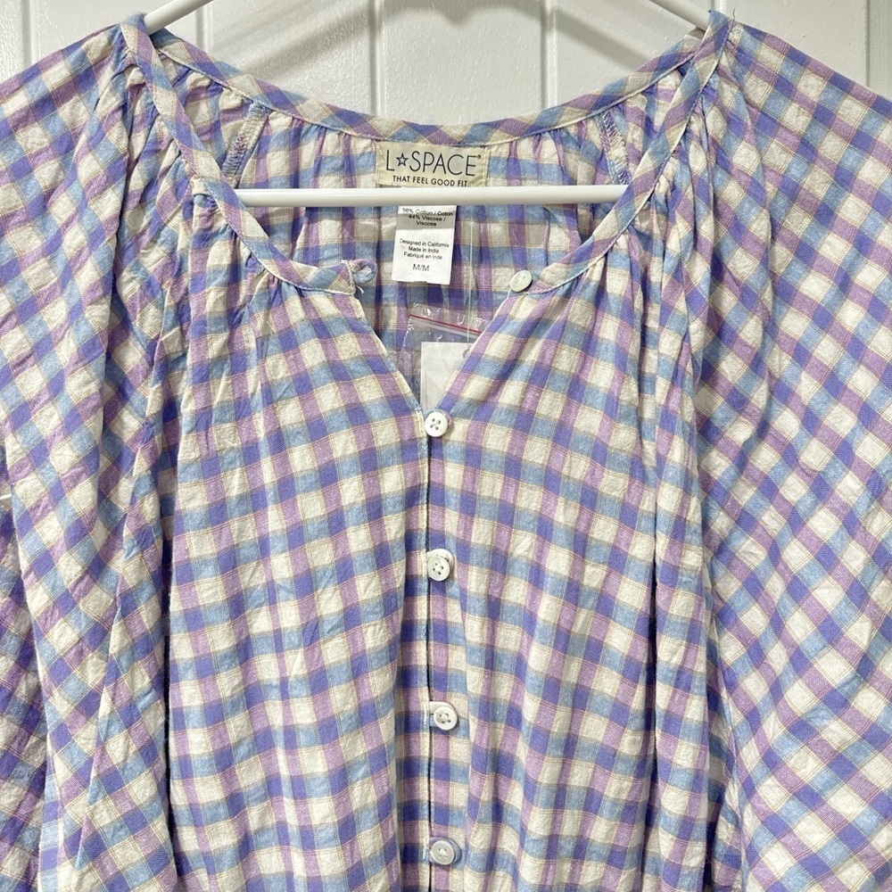 NWT L*Space Vida Dress in Park Slope Gingham - Picture 9 of 12